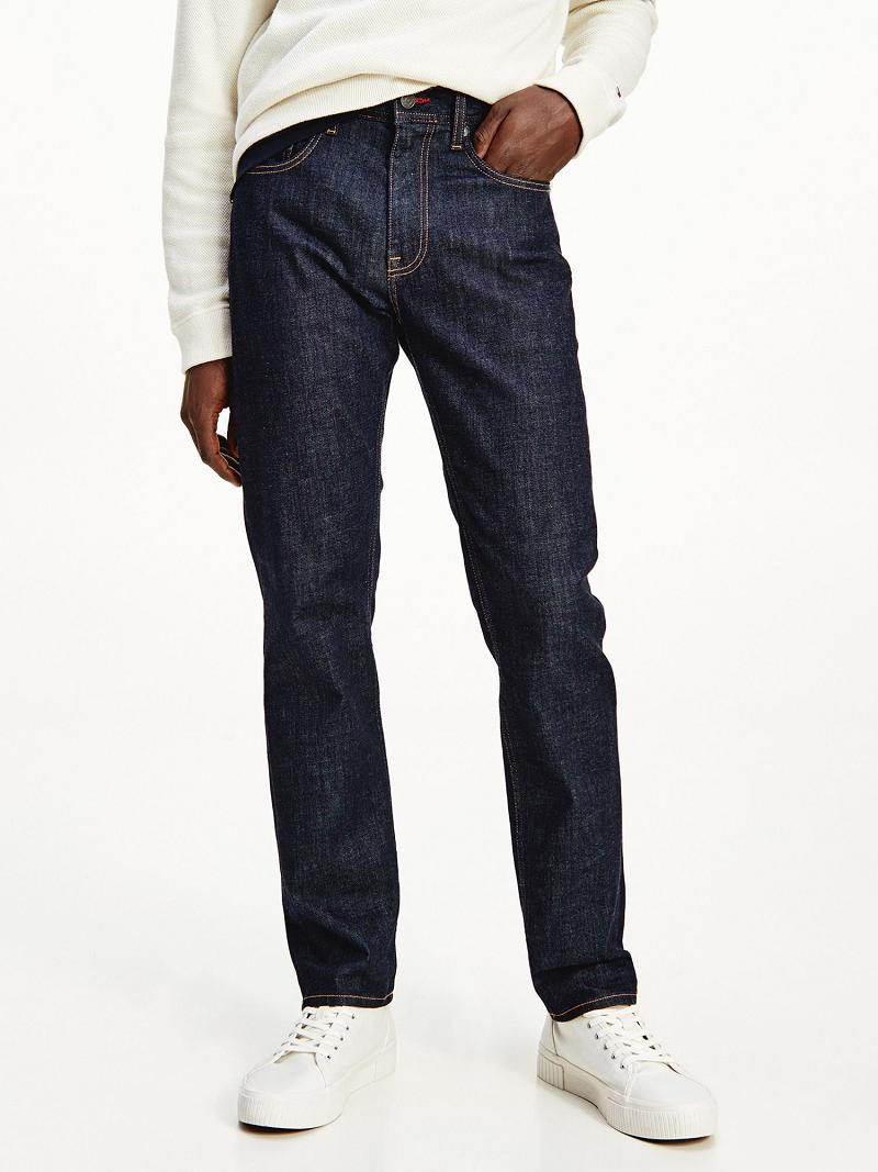 Férfi Tommy Hilfiger Denton straight fit th stretch indigo Farmer Nadrág Kék | HU 1147PJJ